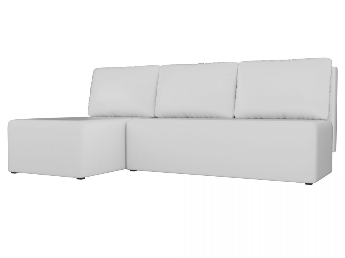 100441L Диван угловой Поло левый угол | экокожа | белый