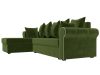112584L Диван угловой Рейн левый угол | микровельвет | зеленый - 3