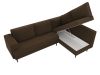 100848 Диван угловой Сильвана правый угол | микровельвет | коричневый - 5