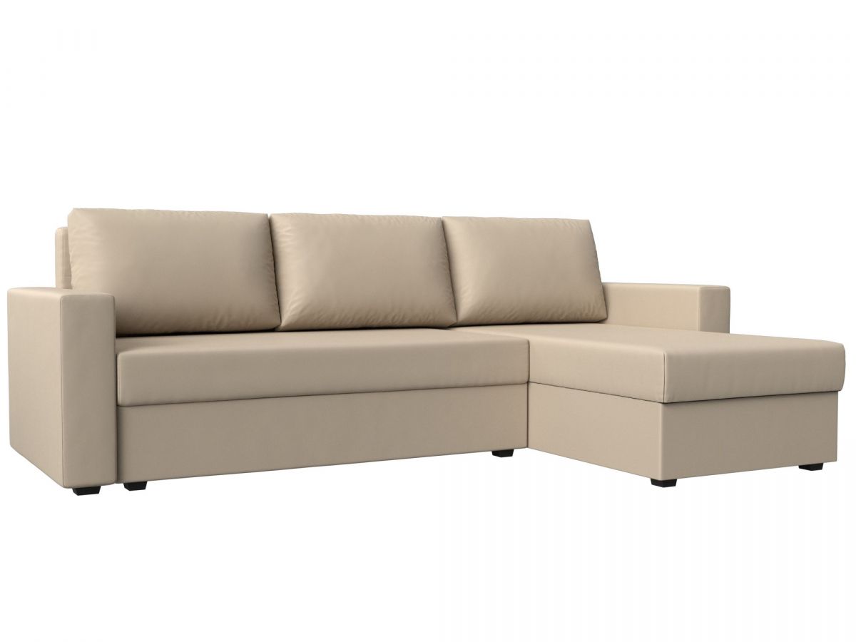 117146 Диван угловой Траумберг Лайт правый угол | экокожа | бежевый
