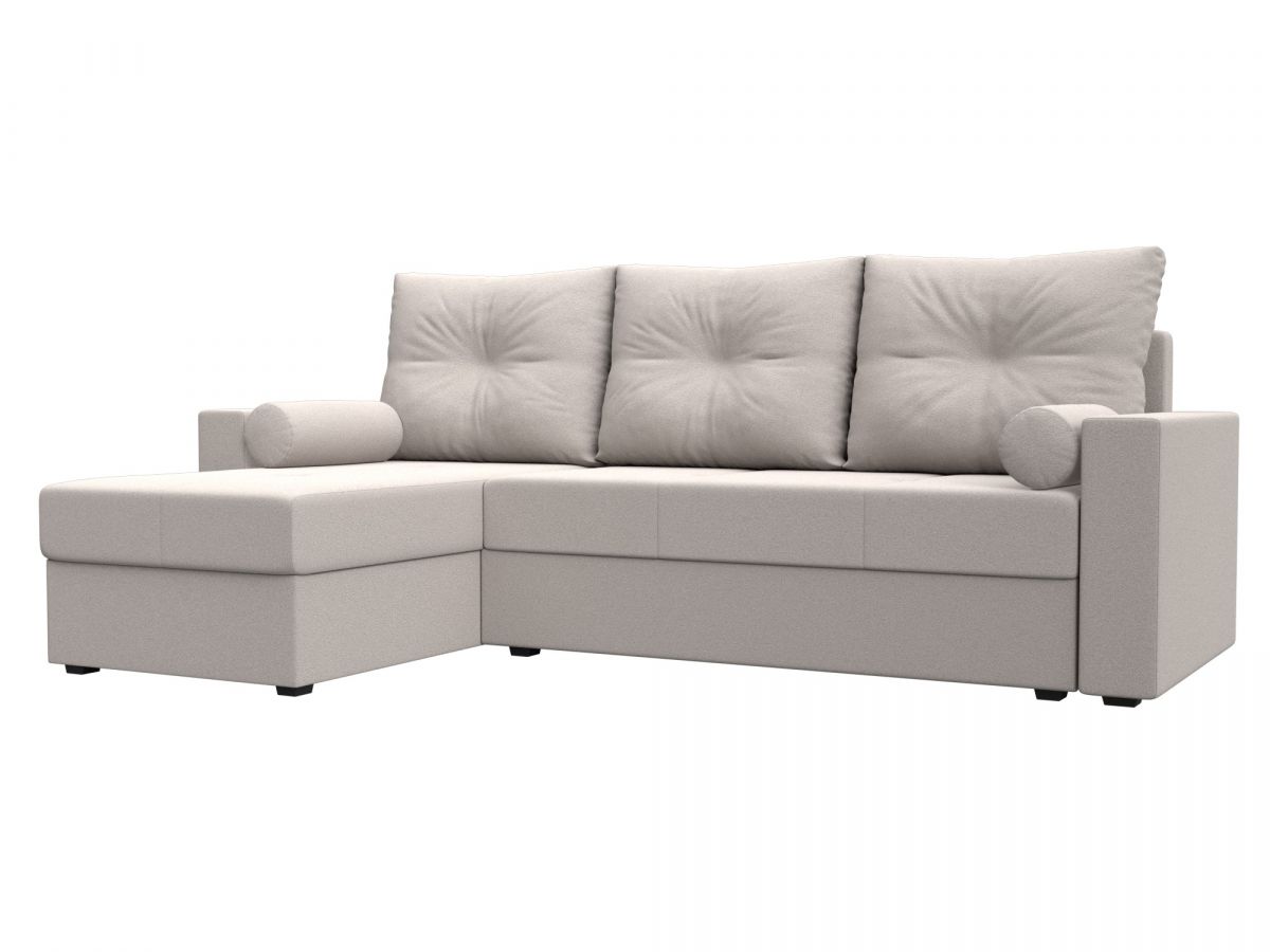 127863L Диван угловой Верона Лайт левый угол | замша | joly 05 бежевый