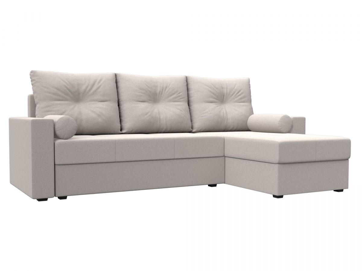 127863 Диван угловой Верона Лайт правый угол | замша | joly 05 бежевый