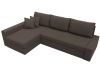 125981L Диван угловой Версаль левый угол | рогожка | амур коричневый - 5