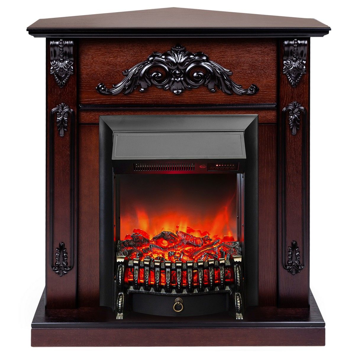 Электрокамин Anita Corner AO с очагом Fobos Lux Black RC