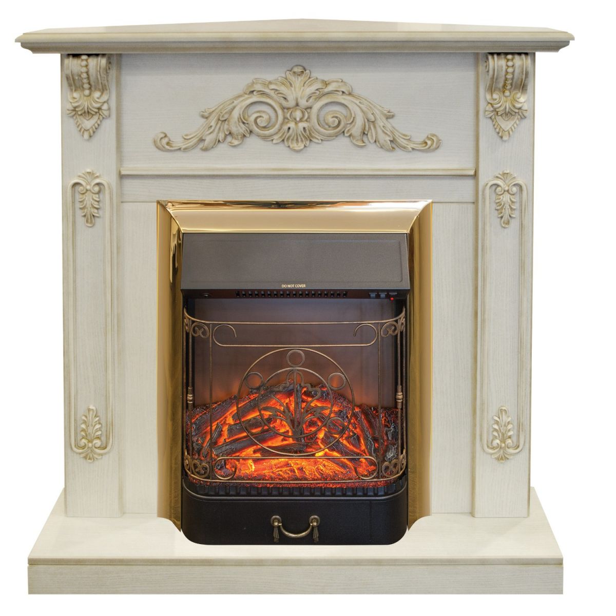 Электрокамин Anita Corner WT с очагом Majestic Lux Brass