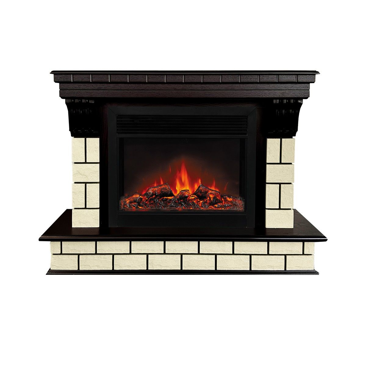 Электрокамин Castle 26 AO с очагом Moonblaze Deluxe Black