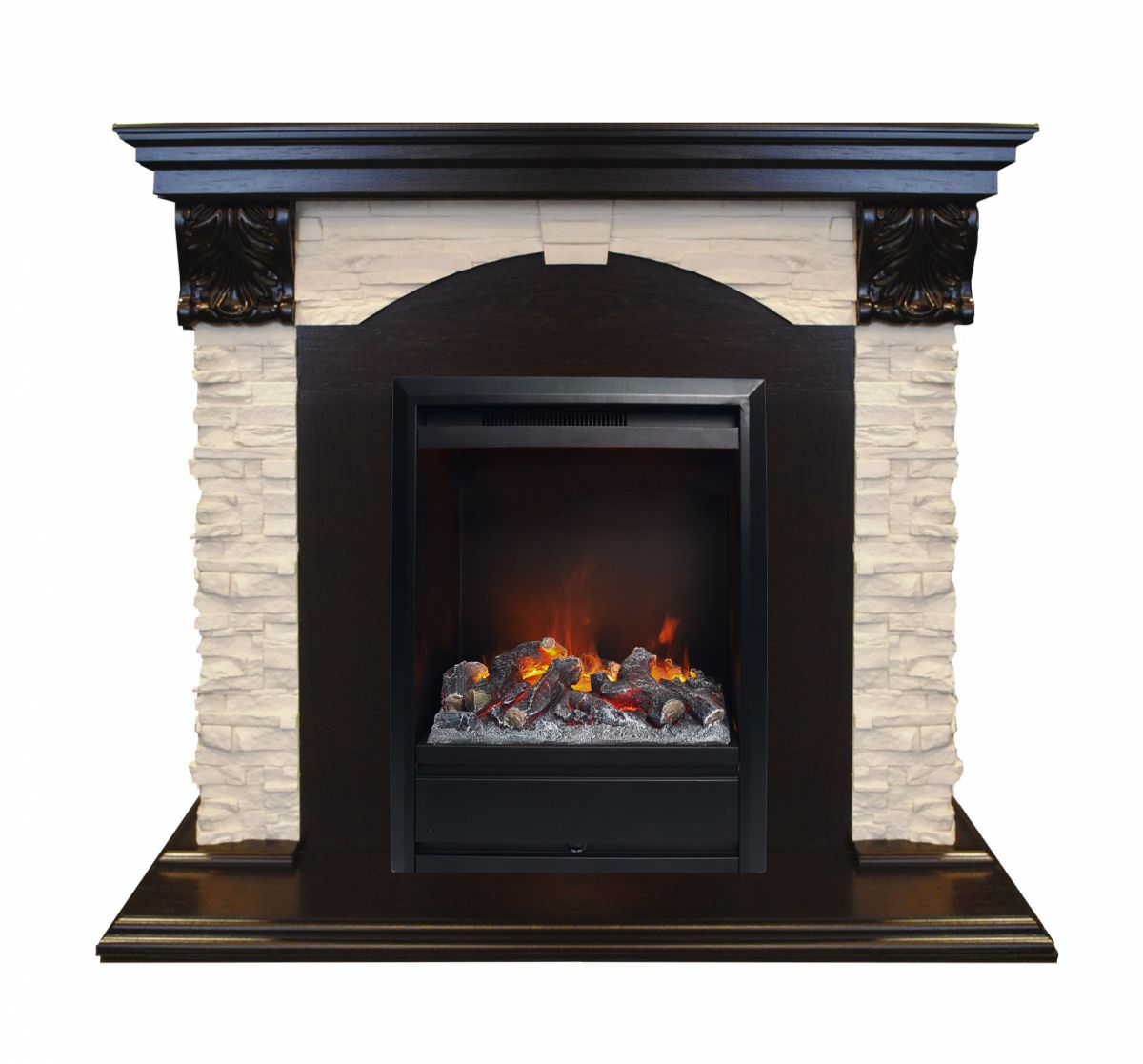 Электрокамин Dublin Lux AO с очагом 3D Olympic