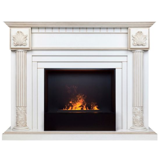 Электрокамин Imperia 26-33 WT с очагом 3D Cassette 630 Black Panel