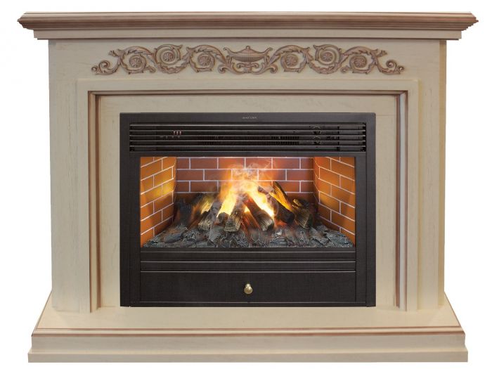 300375 Камин RealFlame Leticia 26 WT (b) с Novara 26 3D