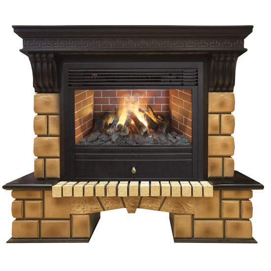 300790 Камин RealFlame Stone Brick 26 AO с Novara 26 3D