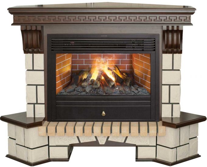 300305 Камин RealFlame Stone New Corner (угловой) 26 AO с Novara 26 3D