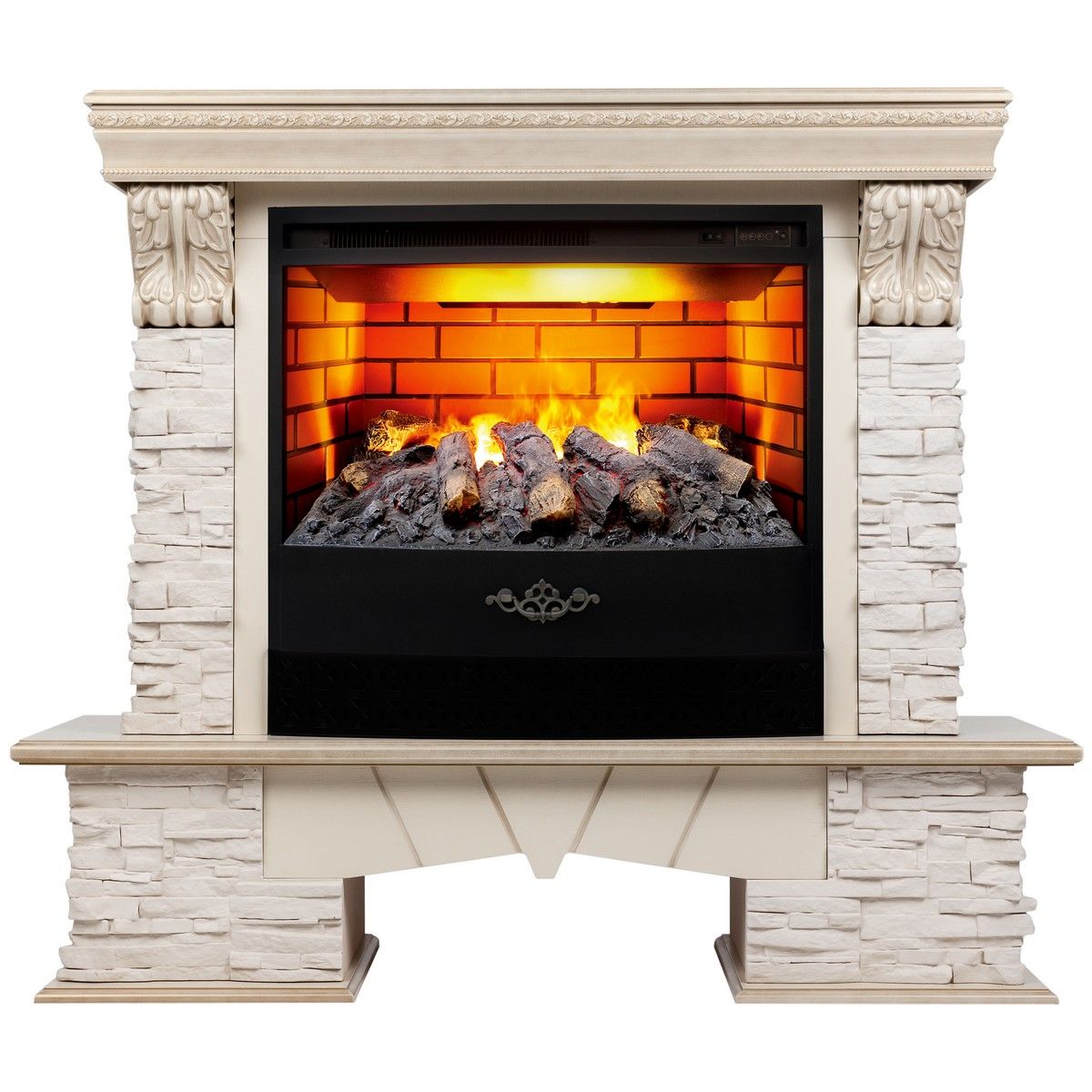 Электрокамин Rockland Lux 25-25,5 WT с очагом 3D Firestar 25,5