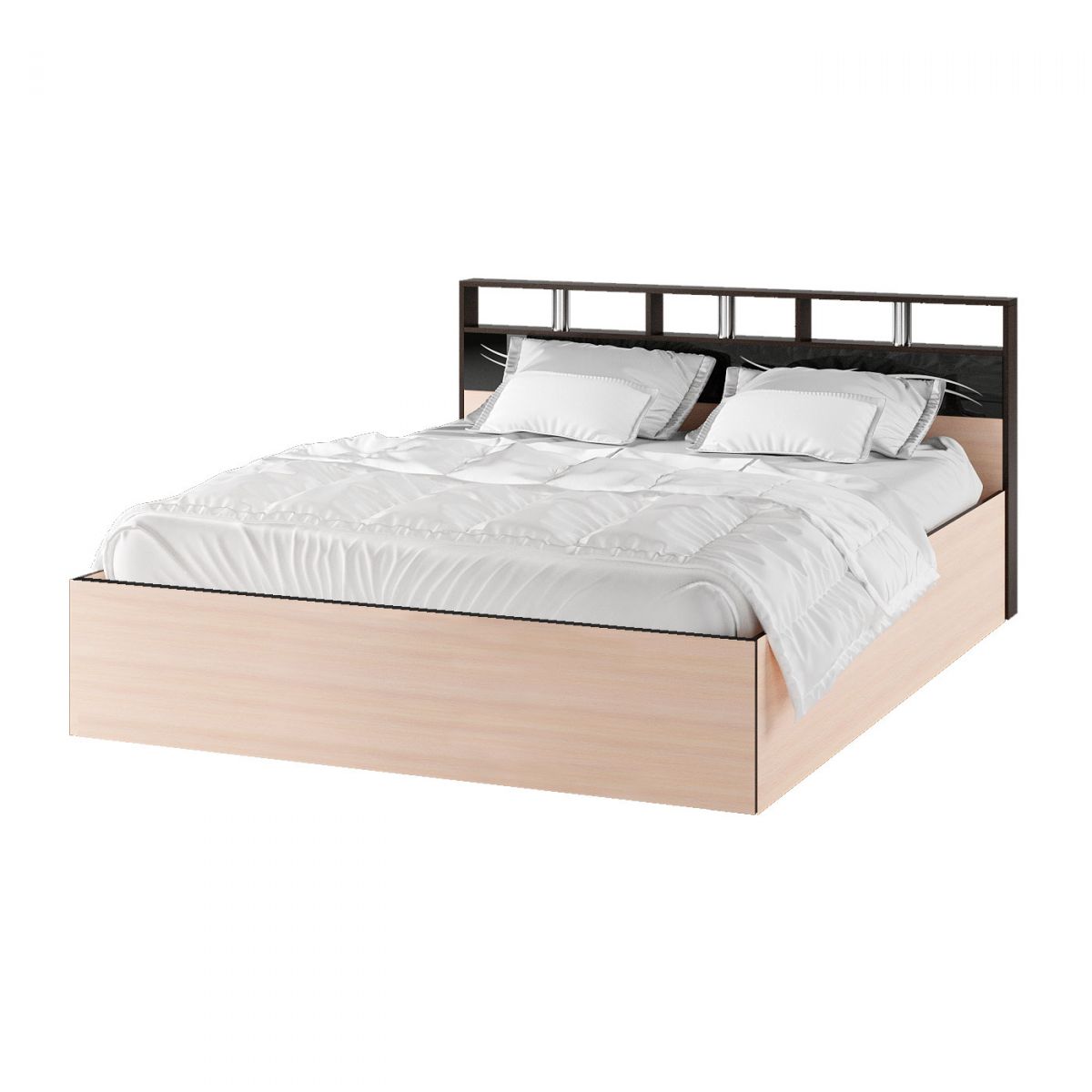 Эрика корпус кровати (1,4м) венге-дуб молочный