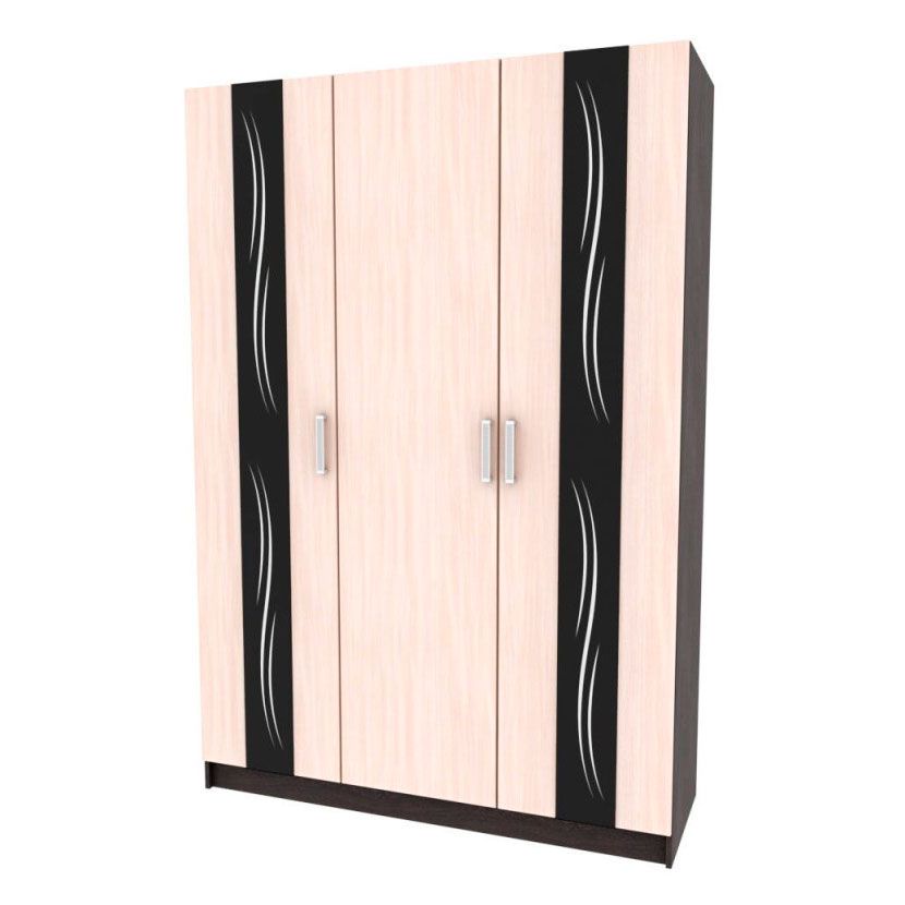 Эрика шкаф 3х ств (2200х1500х550) венге-дуб молочный