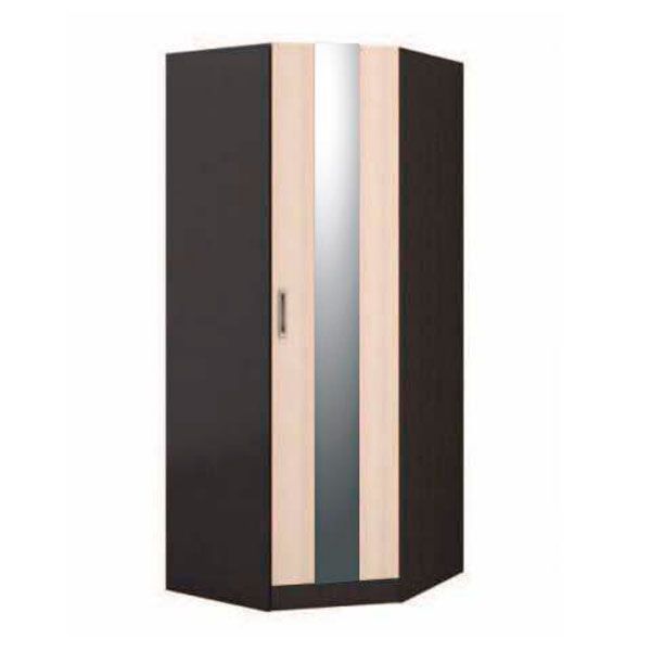 Эрика шкаф угловой с зеркалом (2200х900х900х550) венге-дуб молочный