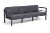 "Эстелья" диван 3-местный, каркас алюминий темно-серый (RAL7024) муар, ткань темно-серая 027 - 2