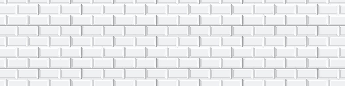 Фартук для кухни «Белая классическая плитка» 610x2440x3