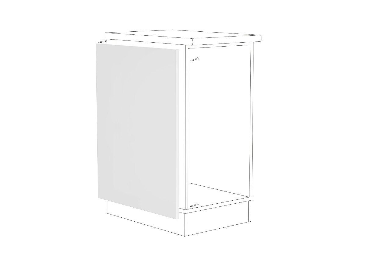 Фасад боковой для нижнего шкафа ФТ 716 Белый 716x573x16