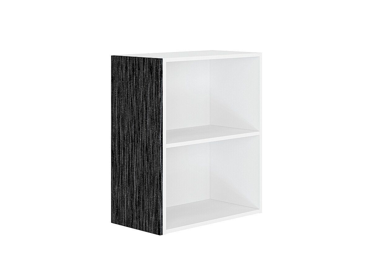 Фасад боковой Валерия-М для верхнего шкафа Черный металлик дождь 716x315x16