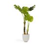 Flower Искусственная монстера в горшке из цемента 130 см - 5