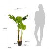 Flower Искусственная монстера в горшке из цемента 130 см - 6