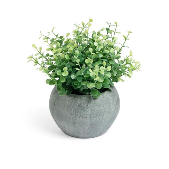 Flower Искусственное растение эвкалипт в сером горшке