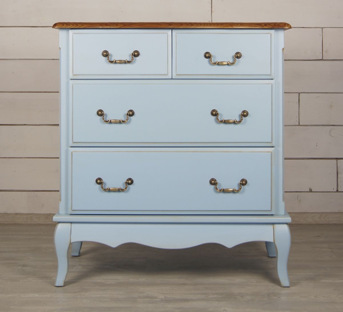 Голубой комод Leontina (4 ящика)