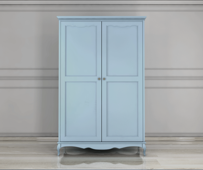 Голубой шкаф Leontina для одежды