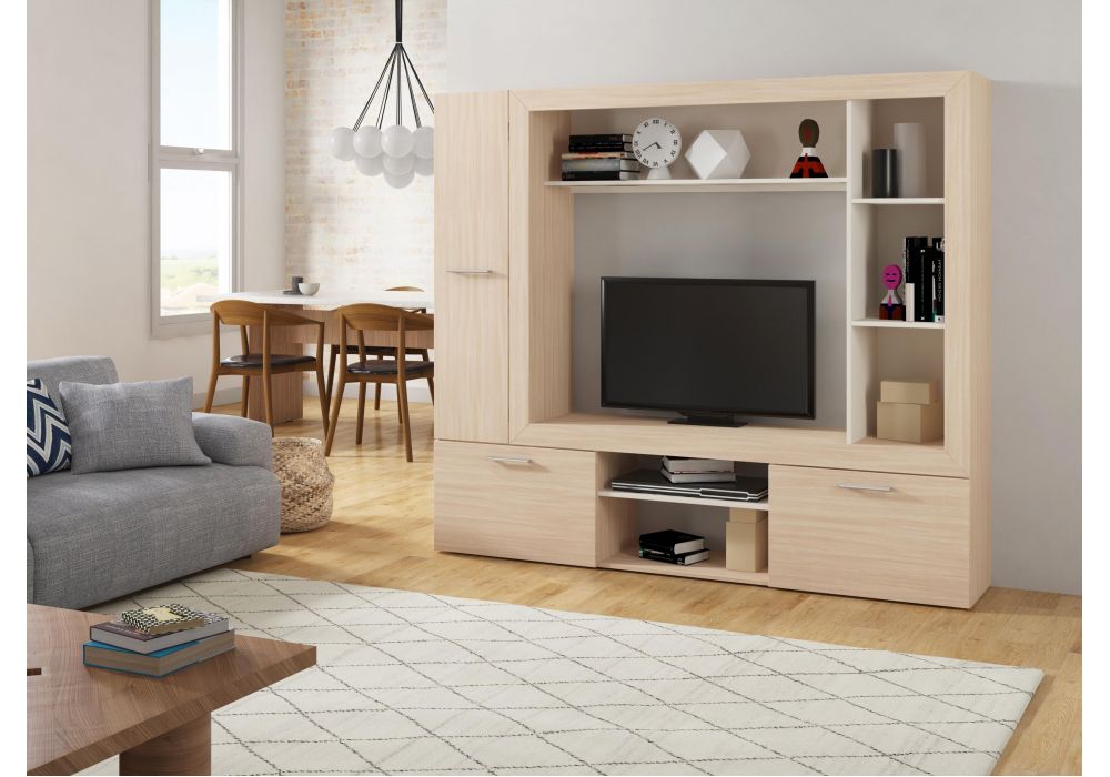 Готовые гостиные Огюст 3 дуб сонома - белый