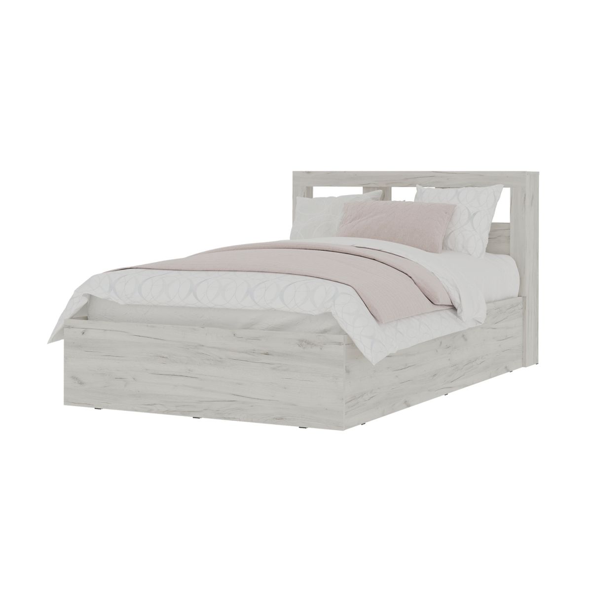 Гранд кровать 1,2 (1272х950х2210) дуб крафт белый