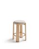 Granite Барный табурет из бежевого шенилла и массива ясеня в натуральной отделке 75 см - 9