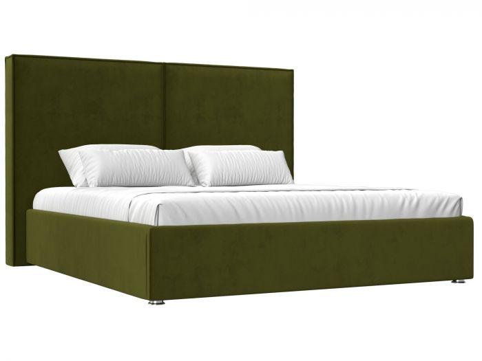 120535 Интерьерная кровать Аура 180 | Микровельвет | Зеленый