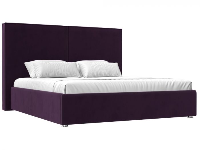 120556 Интерьерная кровать Аура 200 | Велюр | Фиолетовый