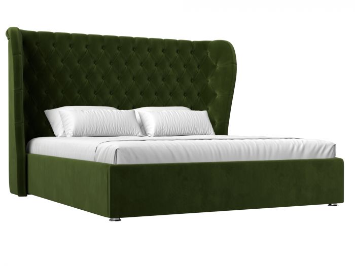 108320 Интерьерная кровать Далия 180 | Микровельвет | Зеленый