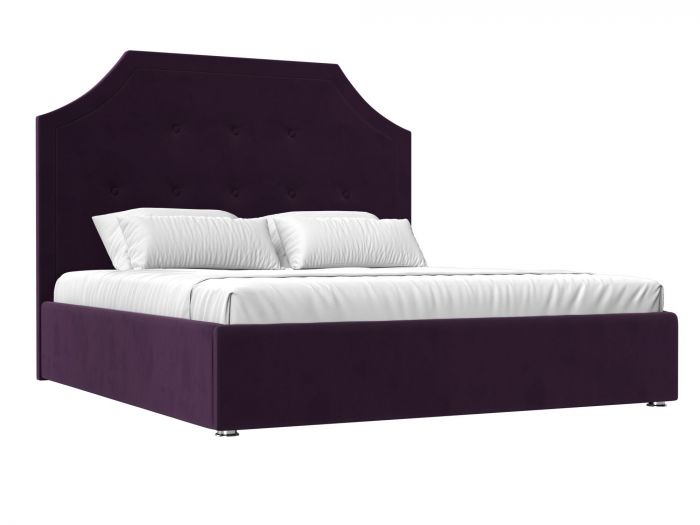 120685 Интерьерная кровать Кантри 180 | Велюр | Фиолетовый