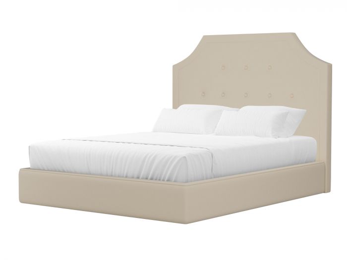 105356 Интерьерная кровать Кантри | Экокожа | Бежевый