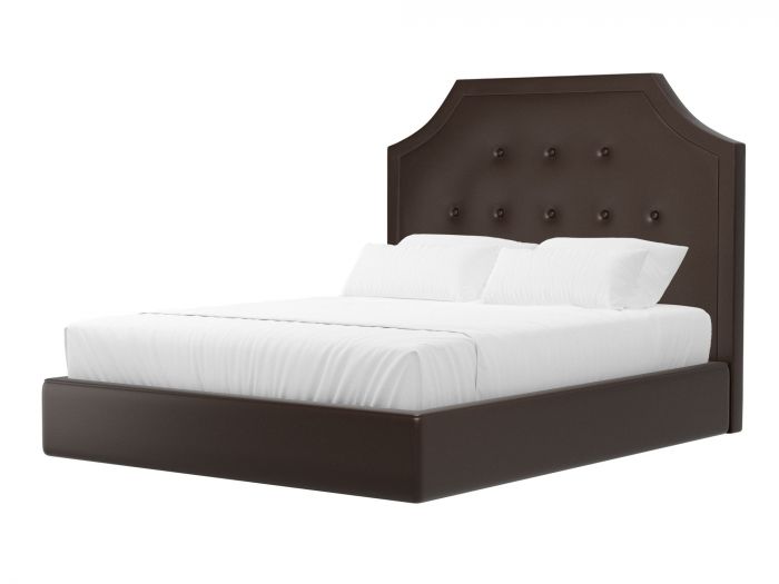 105358 Интерьерная кровать Кантри | Экокожа | Коричневый