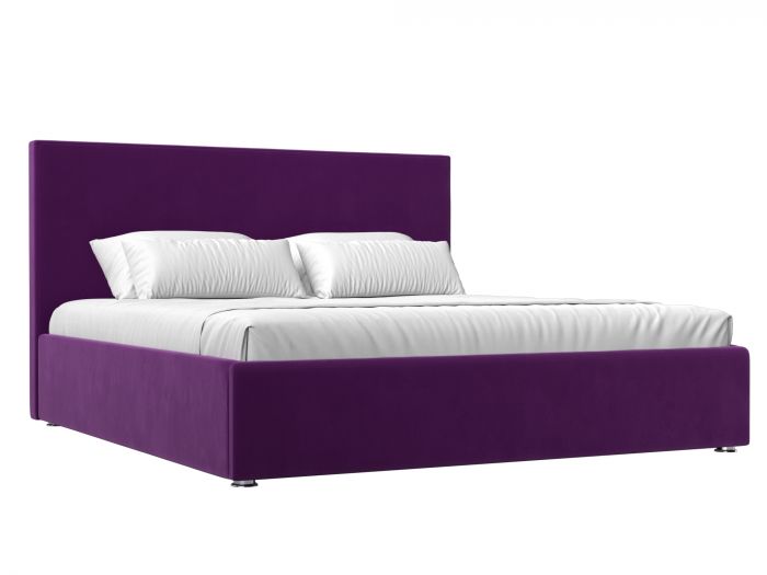 108325 Интерьерная кровать Кариба 180 | Микровельвет | Фиолетовый