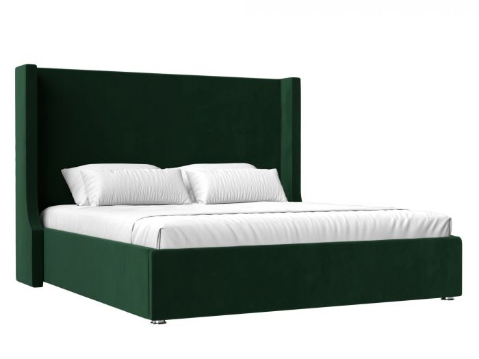 120725 Интерьерная кровать Ларго 180 | Велюр | Зеленый