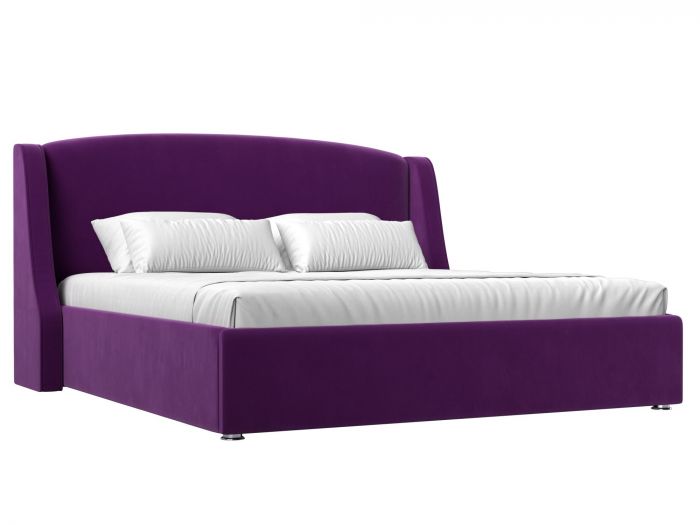 120793 Интерьерная кровать Лотос 200 | микровельвет | фиолетовый
