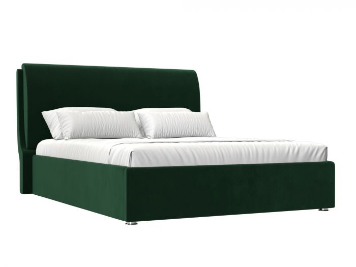 120837 Интерьерная кровать Принцесса 180 | велюр | зеленый