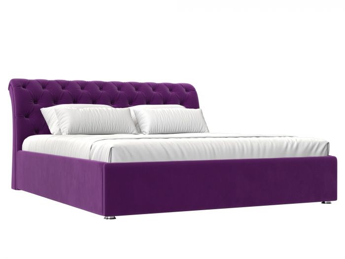120871 Интерьерная кровать Сицилия 180 | микровельвет | фиолетовый