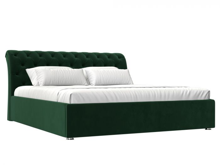 120878 Интерьерная кровать Сицилия 180 | велюр | зеленый