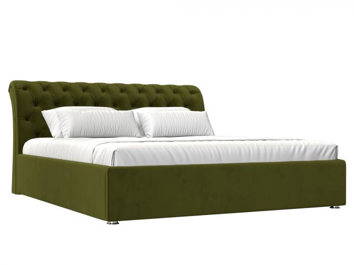 120909 Интерьерная кровать Сицилия 200 | микровельвет | зеленый