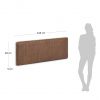 Изголовье кровати Natesa из массива тика и кожи 163 x 60 см - 5