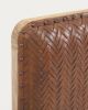 Изголовье кровати Natesa из массива тика и кожи 163 x 60 см - 6