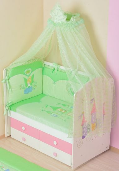 К-т в кроватку для новорожденного Принцесса 7 пр. С-83 (салатовый)