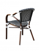 "Кабри" плетеный стул из искусственного ротанга, цвет черно-белый - 3