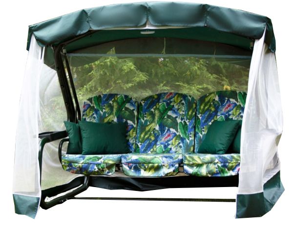 Качели садовые 3-х местные Мастак Премиум ткань панама арт.с1151