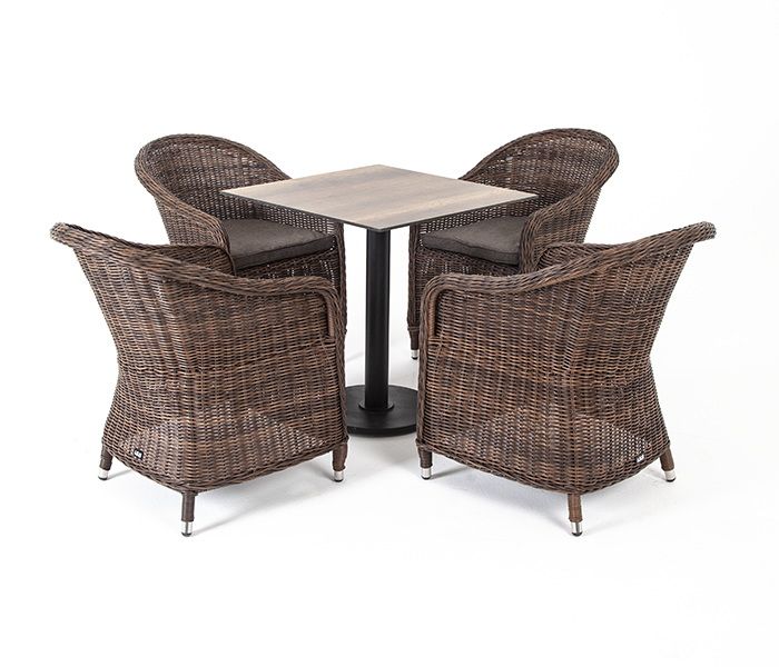 "Каффе Дабл" обеденная группа на 4 персоны, цвет "серый гранит"